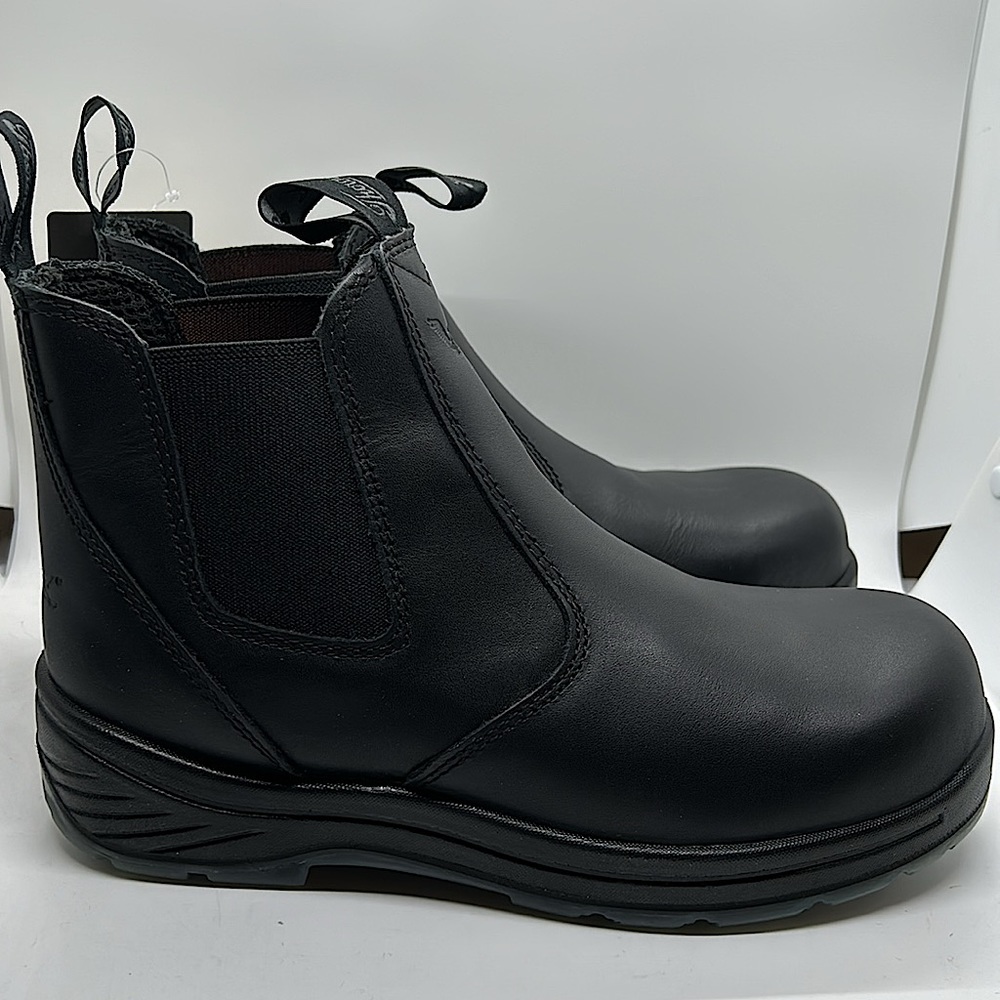 Thorogood Job Fitted NIB Black Leather Work Boots Shoes **Size 9.5** - Picture 3 of 7